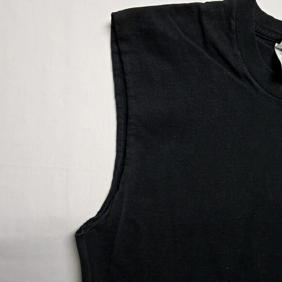 Vintage Station Three Lounge Sleeveless Shirt Ft Lupton CO L Black Cut off Tee - Picture 6 of 12